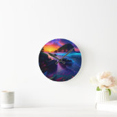 Fantasy Tropical Beach One Runde Wanduhr (Zuhause)