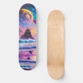 Fantasy Tropical Beach Skateboard (Vorderseite)