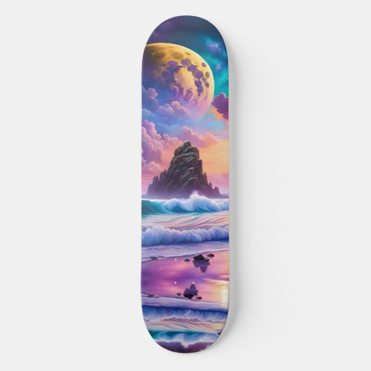 Fantasy Tropical Beach Skateboard (Vorderseite)