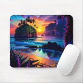 Fantasy Tropical Beach Three Mousepad (Mit Mouse)
