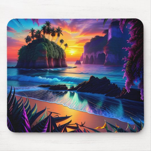 Fantasy Tropical Beach Three Mousepad (Vorne)