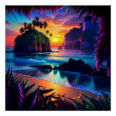 Fantasy Tropical Beach Three Poster (Vorderseite)