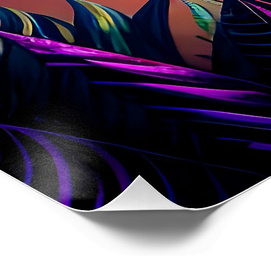 Fantasy Tropical Beach Three Poster (Ecke)