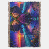 Fantasy Tropical Beach Vier Decke (Vorderseite Vertikal)