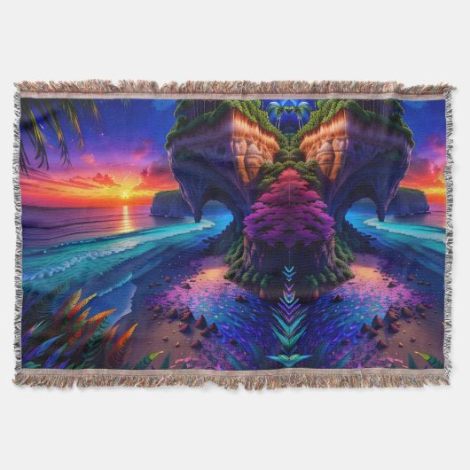 Fantasy Tropical Beach Vier Decke (Vorderseite)