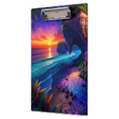 Fantasy Tropical Beach Vier Klemmbrett (Links)