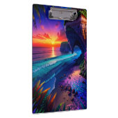 Fantasy Tropical Beach Vier Klemmbrett (Rechts)