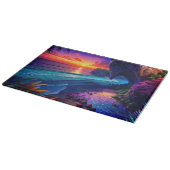 Fantasy Tropical Beach Vier Schneidebrett (Ecke)