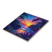 Fantasy Tropical Beach Zwei Fliese (Seite)