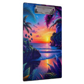 Fantasy Tropical Beach Zwei Klemmbrett (Rechts)