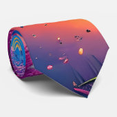 Fantasy Tropical Beach Zwei Krawatte (Gerollt)