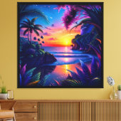 Fantasy Tropical Beach Zwei Leinwanddruck (Insitu (Wohnzimmer))