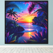 Fantasy Tropical Beach Zwei Leinwanddruck (Insitu (Holzboden))