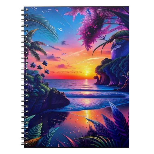 Fantasy Tropical Beach Zwei Notizblock (Vorderseite)