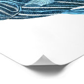 Fantasy Tropical Coral Reef Blue Fish Art Print Poster (Ecke)