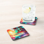 Fantasy Tropical Island Getränkeuntersetzer (Rechte Seite)