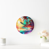 Fantasy Tropical Island Runde Wanduhr (Zuhause)