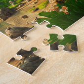 Fantasy Tropical Paradise Landschaft mit Wasserfal Puzzle (Seite)