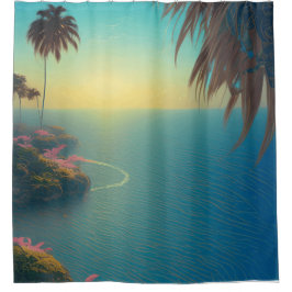 Fantasy Tropical Sea Lagoon Duschvorhang