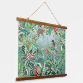 Fantasy Tropics Rainforest Wandteppich Mit Holzrahmen (Gewinkelt)