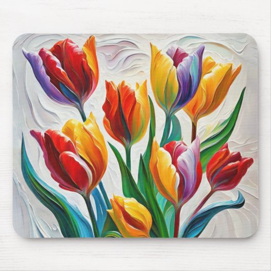 Fantasy Tulip Bouquet Mousepad (Vorne)