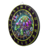 Fantasy Turtle Butterfly Rustic Lodge Dekoration Dartscheibe (Vorderseite rechts)