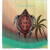 Fantasy Turtle Tattoo Duschvorhang (Vorderseite)