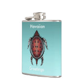 Fantasy Turtle Tattoo Flachmann (Links)