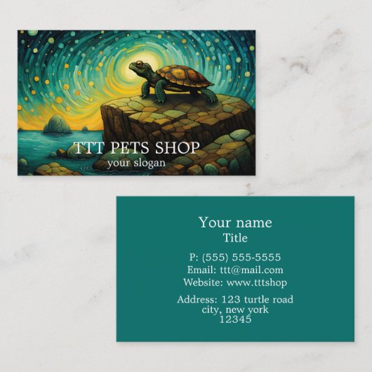 Fantasy Turtle Visitenkarte (Vorne/Hinten)