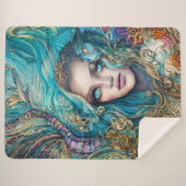 Fantasy Underwater Goddess Abstrakt Artwork Sherpadecke (Vorderseite (Horizontal))