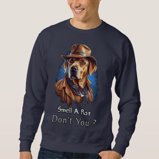 Fantasy Ungarischer Vizsla Hund Detective. Sweatshirt (Vorderseite)