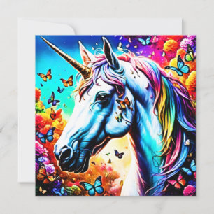 Fantasy Unicordesign Feiertagskarte