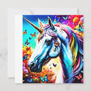 Fantasy Unicordesign Feiertagskarte