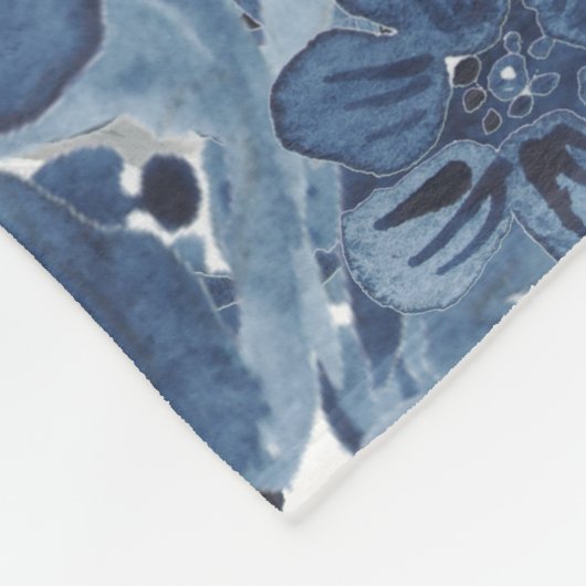 Fantasy Unicorn Blaue Blumen Butterflies Girly Fleecedecke (Ecke)