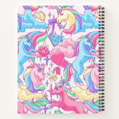 Fantasy Unicorn Cloud Kids Sketch/Praxis Custom Notizblock (Rückseite)