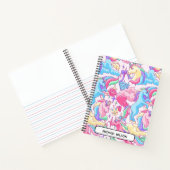 Fantasy Unicorn Cloud Kids Sketch/Praxis Custom Notizblock (Innenseite)