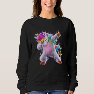 Fantasy Unicorn Dabbing  for Children Girls Boys Sweatshirt