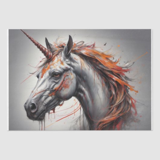 Fantasy Unicorn - Decoupage_ Seidenpapier (Vorderseite)