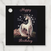Fantasy Unicorn Geburtstag Geschenkanhänger (Vorderseite)