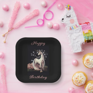Fantasy Unicorn Geburtstag Pappteller