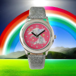 Fantasy Unicorn gibt Namen Mädchen beobachten Armbanduhr<br><div class="desc">Entwurf von www.etsy.com/Shop/TriaraArt</div>