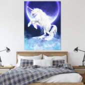 Fantasy Unicorn Hallion Lila Moon Leinwanddruck (Insitu (Schlafzimmer))