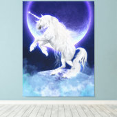 Fantasy Unicorn Hallion Lila Moon Leinwanddruck (Insitu (Holzboden))