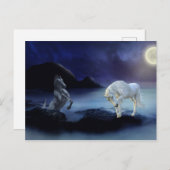 Fantasy Unicorn Hippocampus Mythische Meereskreatu Postkarte (Vorne/Hinten)