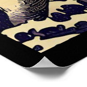 Fantasy Unicorn - Holzschnitt 1 Poster (Ecke)