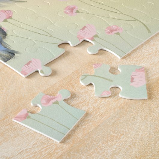 Fantasy Unicorn Hübsch Rainbow Floral Puzzle (Seite)