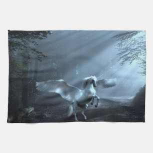 Fantasy Unicorn im Wald Geschirrtuch