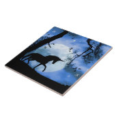 Fantasy Unicorn Kunstmuseum Fliese (Seite)