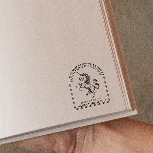 Fantasy Unicorn Library aus der Bibliothek Gummistempel