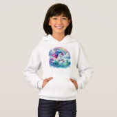 Fantasy Unicorn mit Regenbogen Hoodie (Vorne ganz)